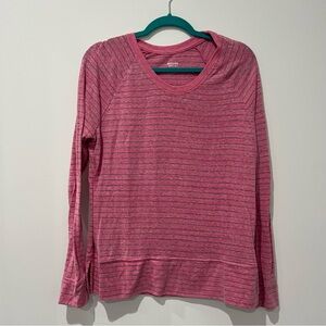 Mossimo Supply Co Pink Ribbed Long Sleeve Hoodie